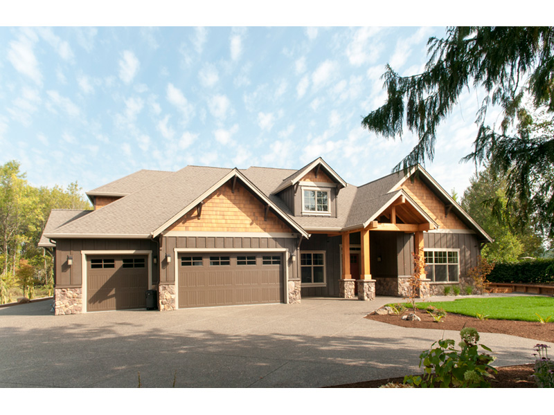 Mountain House Plan Front Photo 02 - Wrights Creek Craftsman Home 011D-0526 - Shop House Plans and More