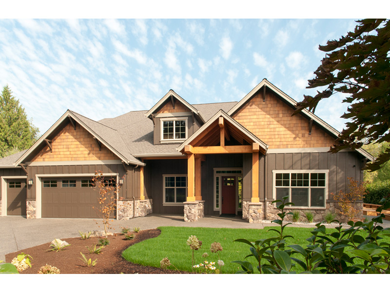 Rustic Home Plan Front Photo 03 - Wrights Creek Craftsman Home 011D-0526 | House Plans and More