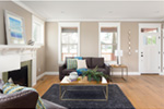 Arts & Crafts House Plan Family Room Photo 03 - Lucy Hill Narrow Lot Home 011D-0542 - Shop House Plans and More