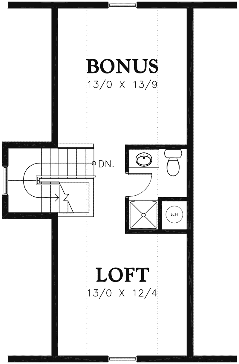 Arts & Crafts House Plan Third Floor - Lucy Hill Narrow Lot Home 011D-0542 - Shop House Plans and More