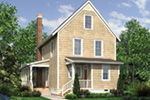 Arts & Crafts House Plan Color Image of House - Lucy Hill Narrow Lot Home 011D-0542 - Shop House Plans and More