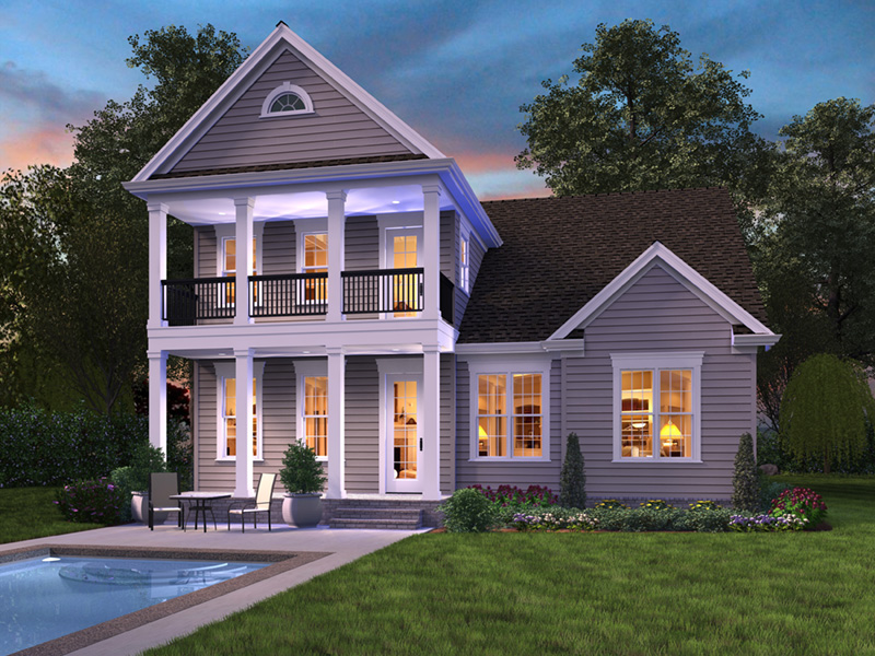 Traditional House Plan Rear Photo 01 - Elsworth Southern Home 011D-0564 - Search House Plans and More