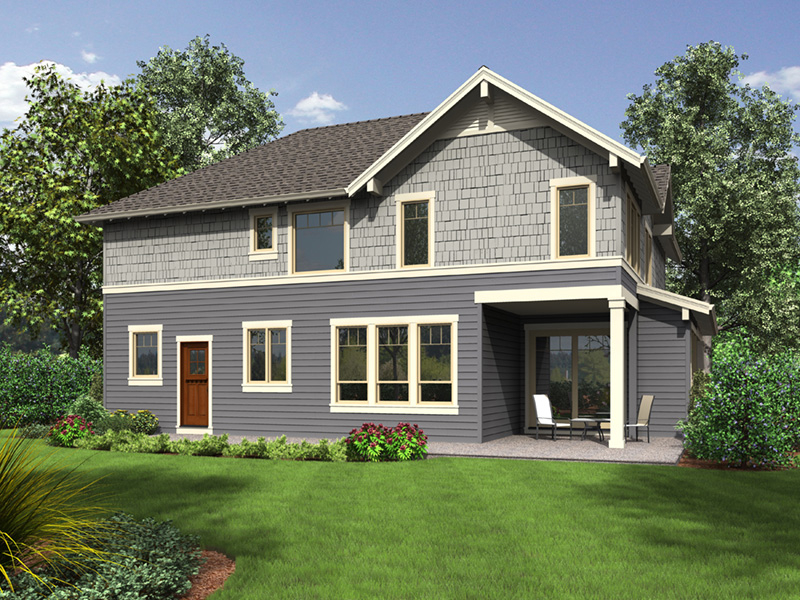 Country House Plan Rear Photo 01 - Cork Hollow Craftsman Home 011D-0574 - Search House Plans and More
