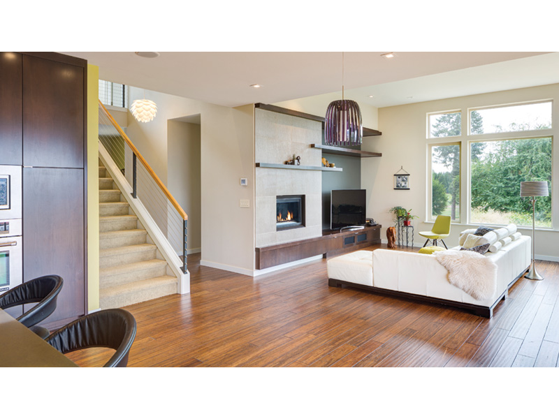 Waterfront House Plan Great Room Photo 01 - DuPont Modern Home 011D-0586 - Search House Plans and More