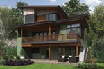 Waterfront House Plan Rear Photo 01 - DuPont Modern Home 011D-0586 - Search House Plans and More
