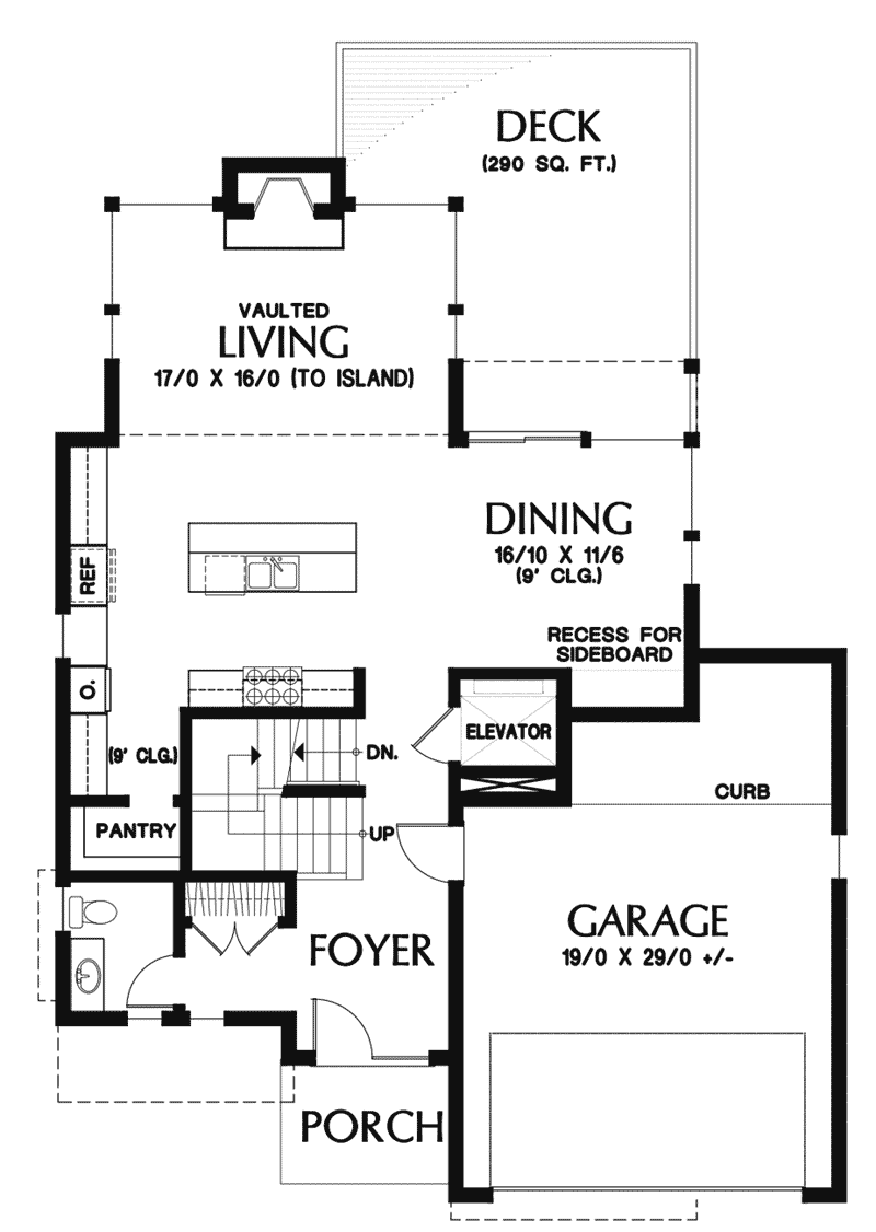 Modern House Plan First Floor - Modern Home Floor 011D-0588 - Search House Plans and More