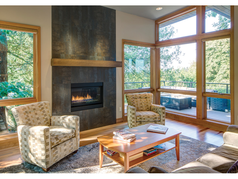 Modern House Plan Living Room Photo 01 - Modern Home Floor 011D-0588 - Search House Plans and More