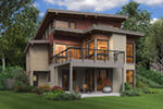 Modern House Plan Rear Photo 01 - Modern Home Floor 011D-0588 - Search House Plans and More