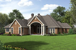 Traditional House Plan Rear Photo 01 - Drexel Lane Ranch Home 011D-0590 - Search House Plans and More