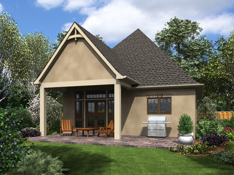 Ranch House Plan Rear Photo 01 - Boyle European Cottage Home 011D-0591 | House Plans and More