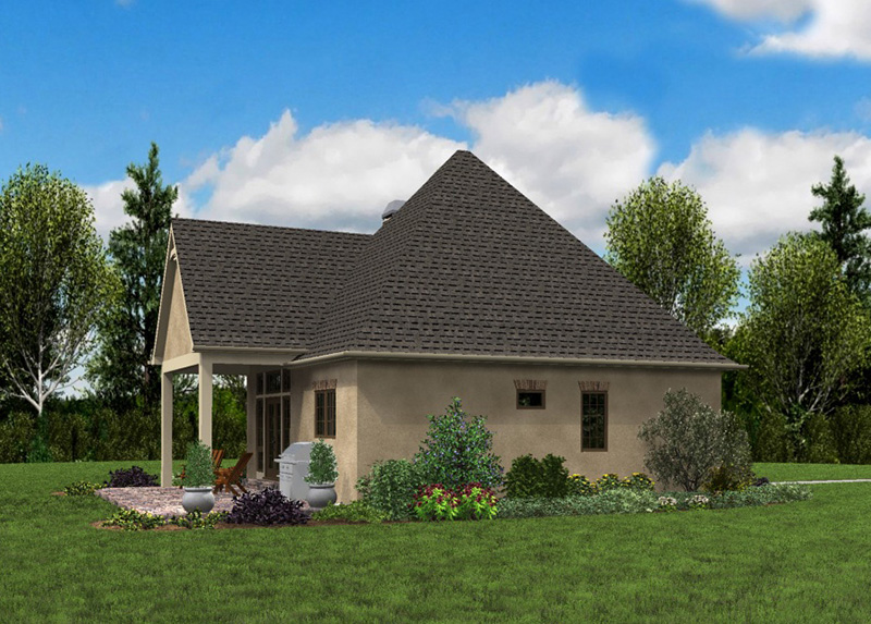 Ranch House Plan Rear Photo 04 - Boyle European Cottage Home 011D-0591 | House Plans and More