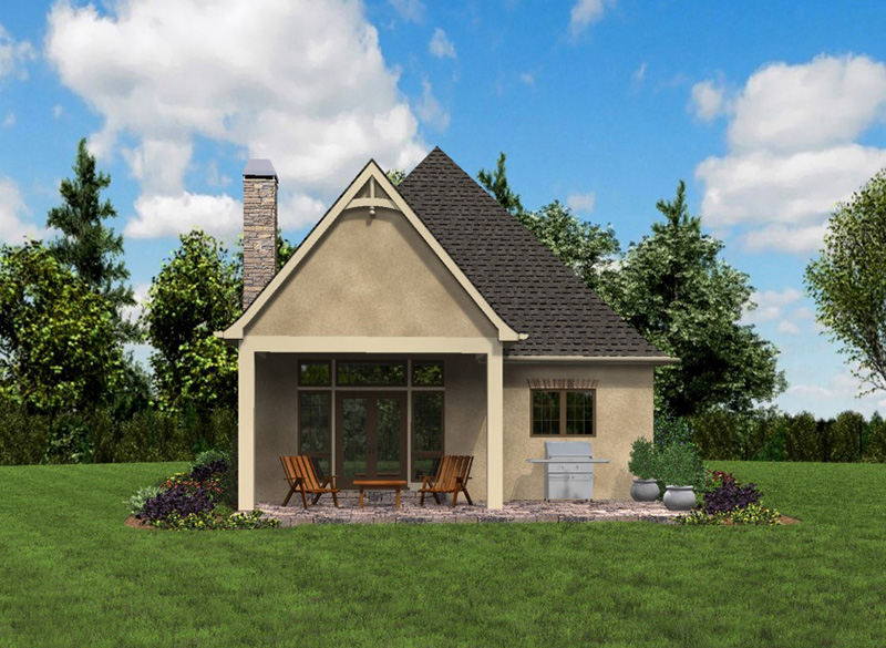 Ranch House Plan Rear Photo 05 - Boyle European Cottage Home 011D-0591 | House Plans and More
