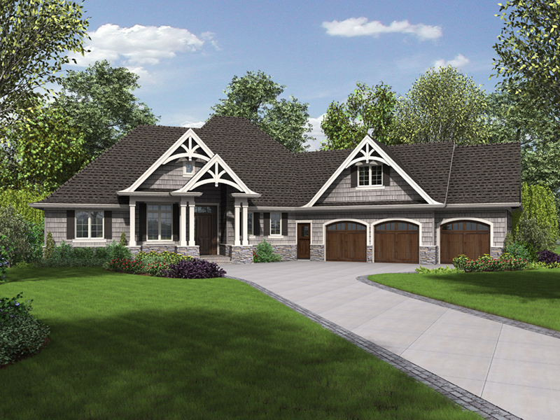 Victorian House Plan Front of Home - Geneva Lane Craftsman Home 011D-0606 - Search House Plans and More