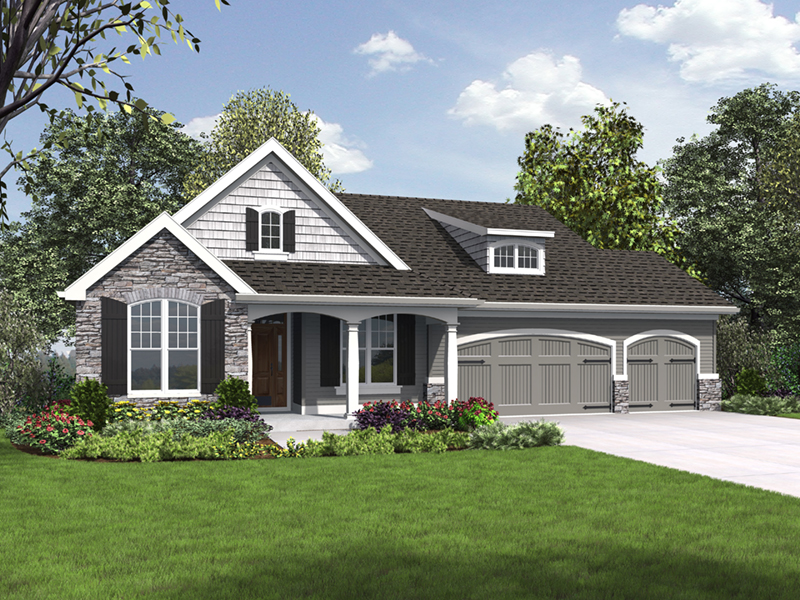 European House Plan Front of Home - Mandy Lane Country Home 011D-0608 - Shop House Plans and More