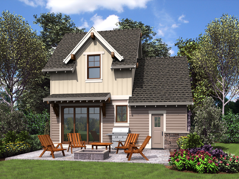 Craftsman House Plan Rear Photo 01 -  011D-0612 | House Plans and More