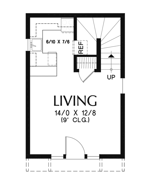 Shingle Home Plan First Floor 011D-0616