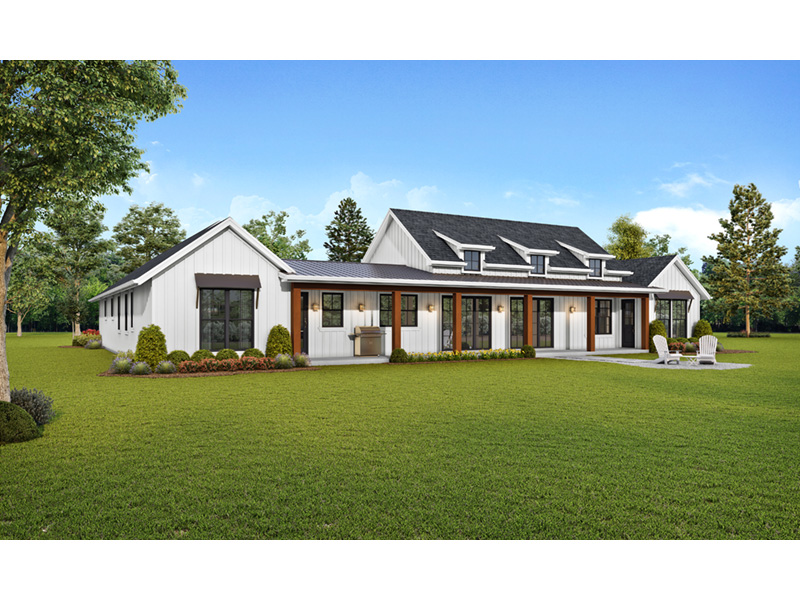 Prairie Style Floor Plan Rear Photo 01 -  011D-0630 | House Plans and More