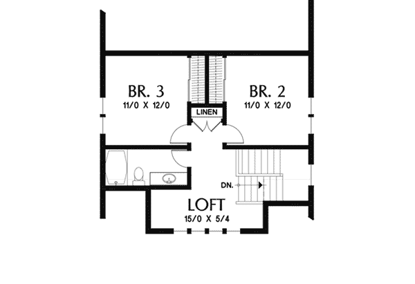 Rustic Home Plan Home Plan Second Floor 011D-0647