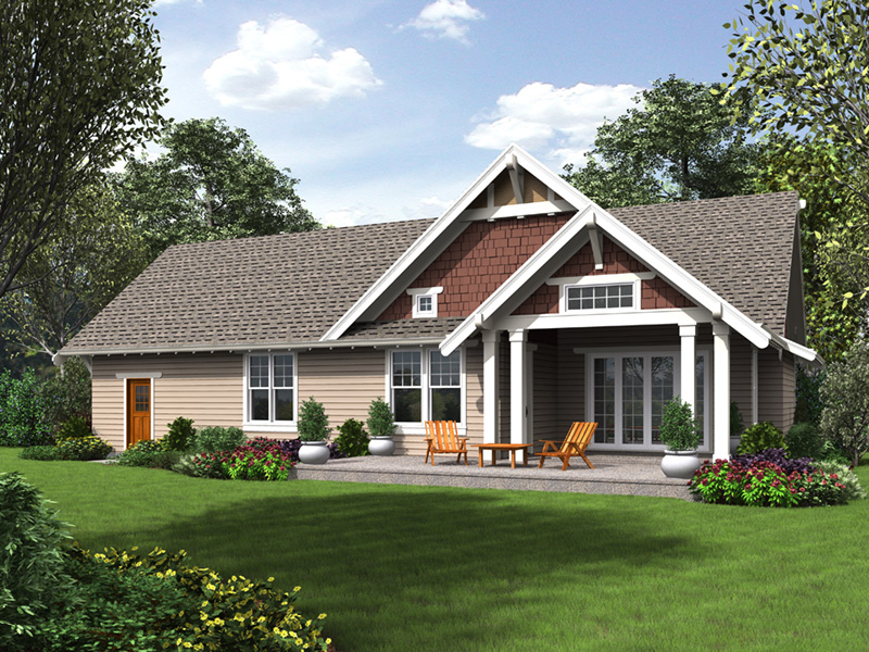 Country House Plan Rear Photo 02 - Johnstone Bungalow Home 011D-0647 - Search House Plans and More