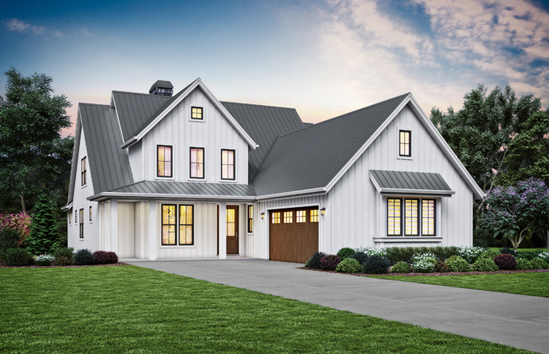 Modern Farmhouse Plan Front of Home - 011D-0651 | House Plans and More