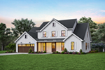 Prairie House Plan Front of Home - Majors Creek Modern Farmhouse 011D-0653 - Shop House Plans and More