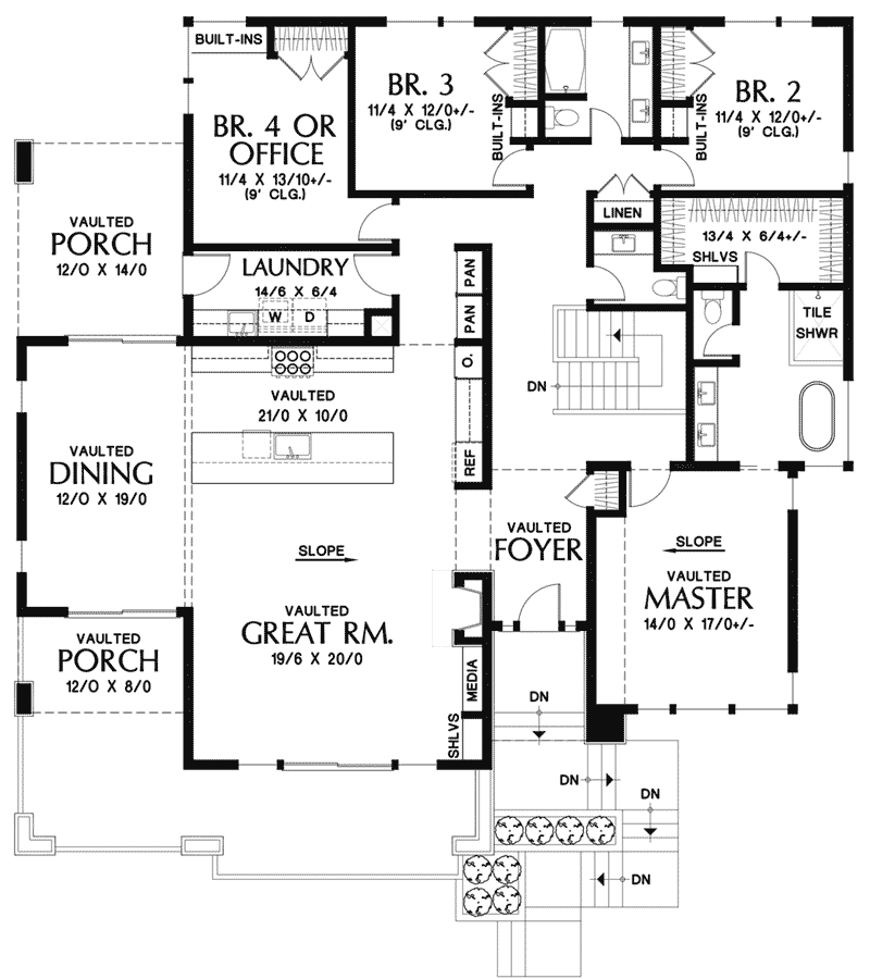 Modern Home Plan First Floor 011D-0655