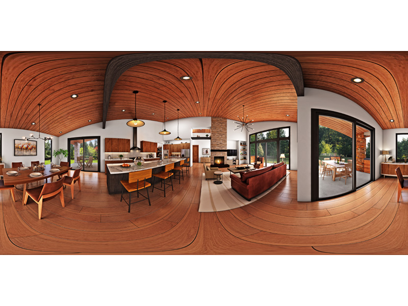 Waterfront House Plan Great Room Photo 01 - Mesquite Ridge Modern Home 011D-0655 - Shop House Plans and More