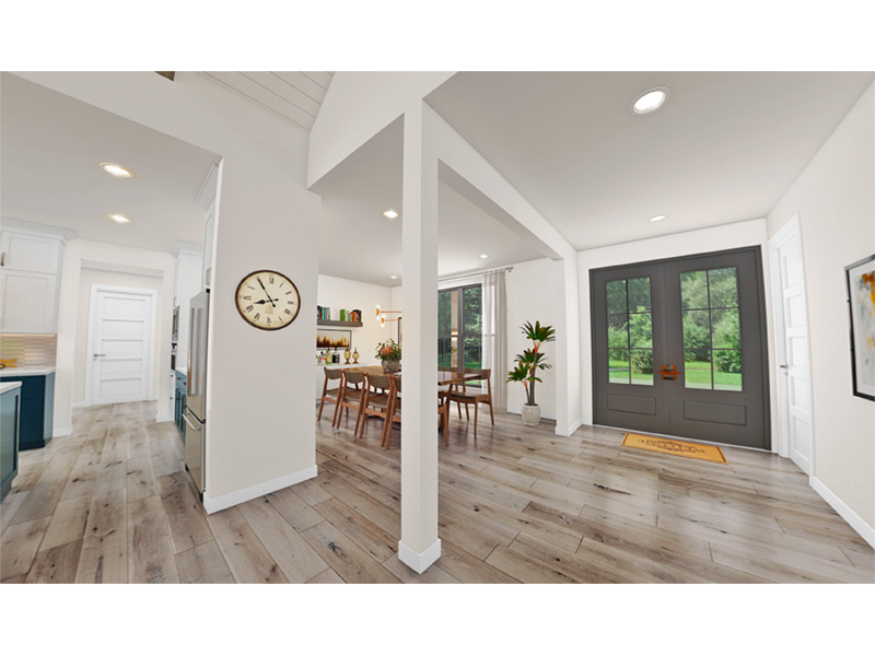 Southern House Plan Dining Room Photo 01 - Perry Hill Modern Farmhouse 011D-0661 - Shop House Plans and More