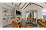 Southern House Plan Family Room Photo 01 - Romney Creek Modern Farmhouse 011D-0662 - Shop House Plans and More