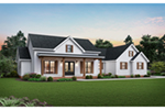 Ranch House Plan Front of House 011D-0662