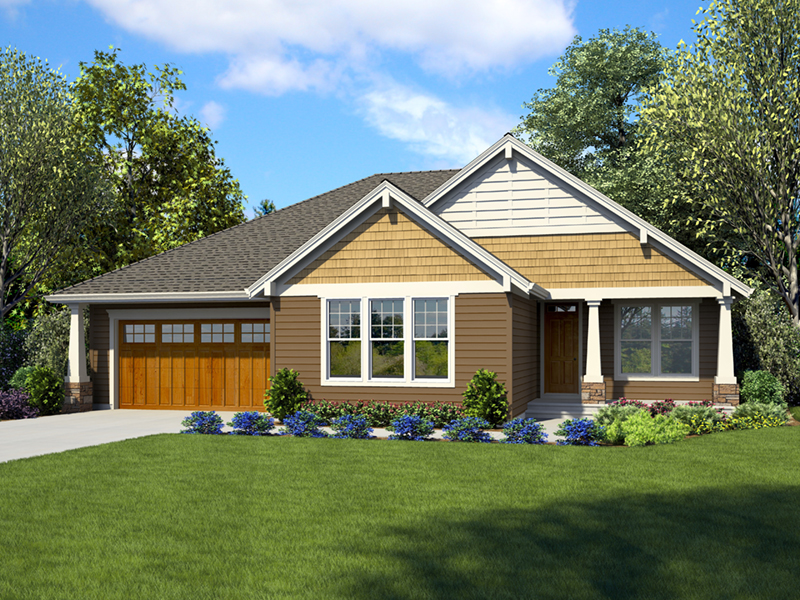 Ranch House Plan Front of Home - 011D-0665 | House Plans and More