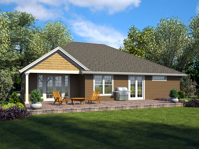 Ranch House Plan Rear Photo 01 - 011D-0665 | House Plans and More