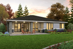 Contemporary House Plan Rear Photo 01 - 011D-0679 - Shop House Plans and More