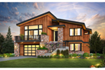 Vacation House Plan Front of House 011D-0695