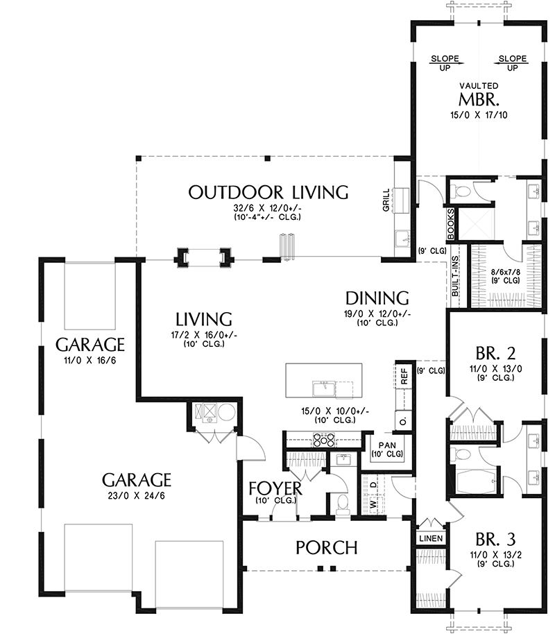 Country House Plan First Floor - 011D-0704 - Shop House Plans and More