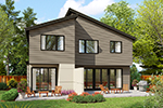 Modern House Plan Rear Photo 01 - 011D-0707 - Shop House Plans and More