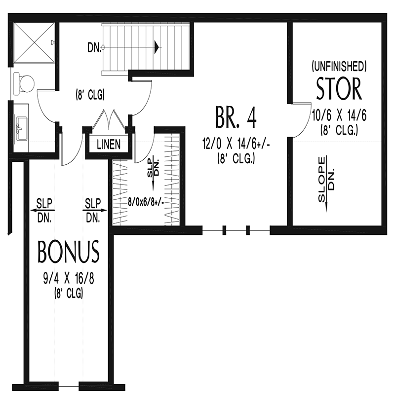 European Home Plan Second Floor 011D-0710