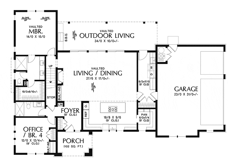Building Plans First Floor - 011D-0711 | House Plans and More