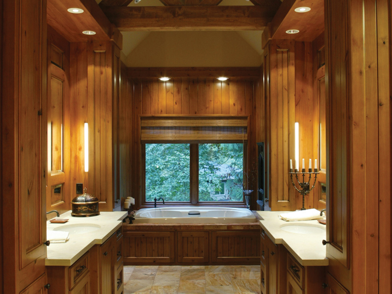 Lake House Plan Bathroom Photo 01 - Cliffwood Trail Lodge Home 011S-0001 | House Plans and More