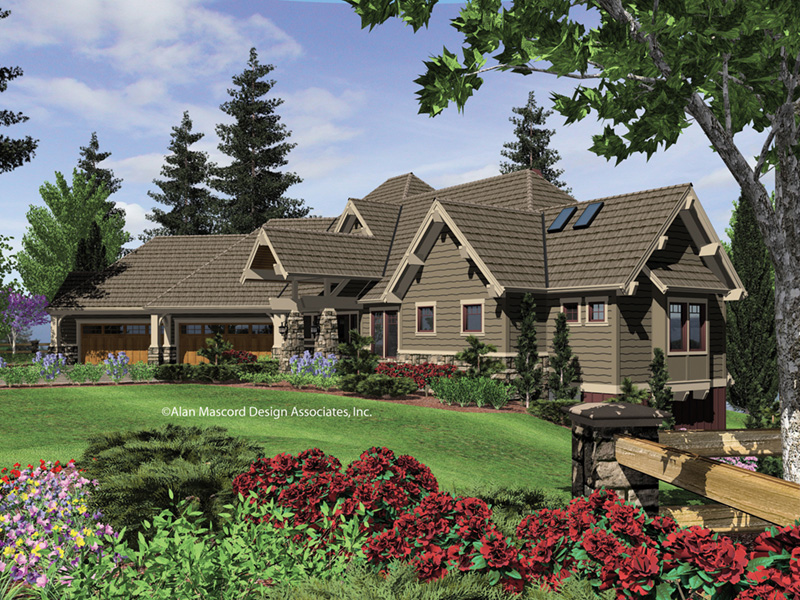 Ranch House Plan Front Image - Cliffwood Trail Lodge Home 011S-0001 | House Plans and More