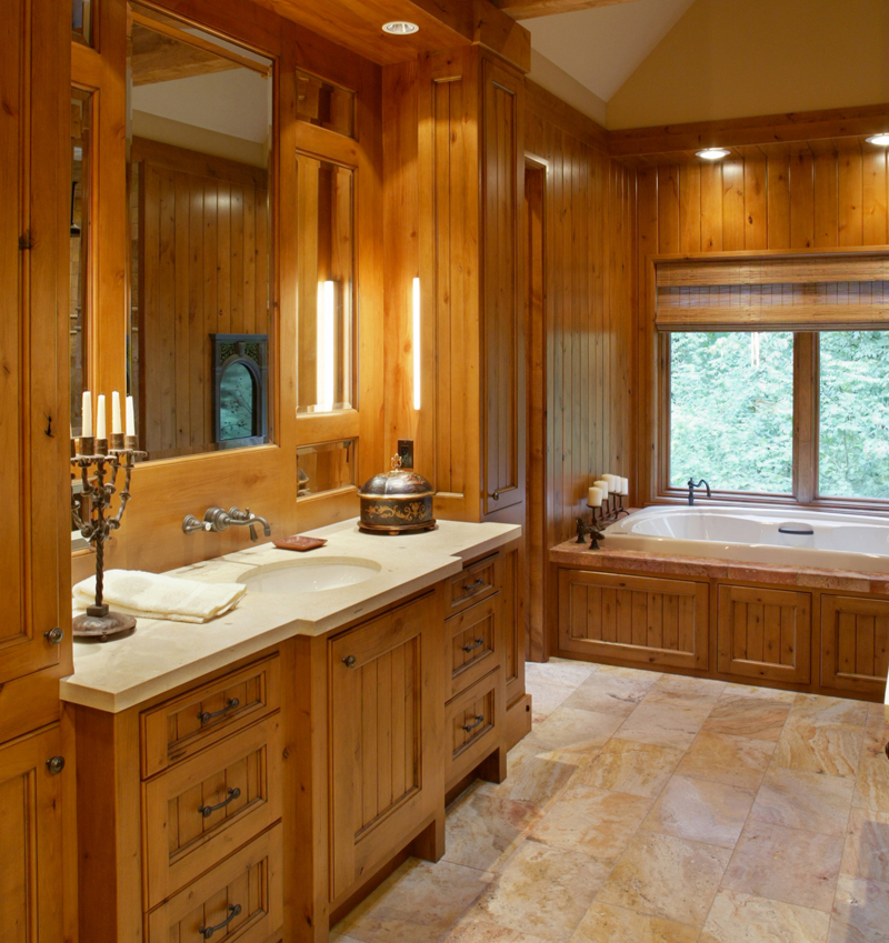 Mountain House Plan Master Bathroom Photo 02 - Cliffwood Trail Lodge Home 011S-0001 - Search House Plans and More