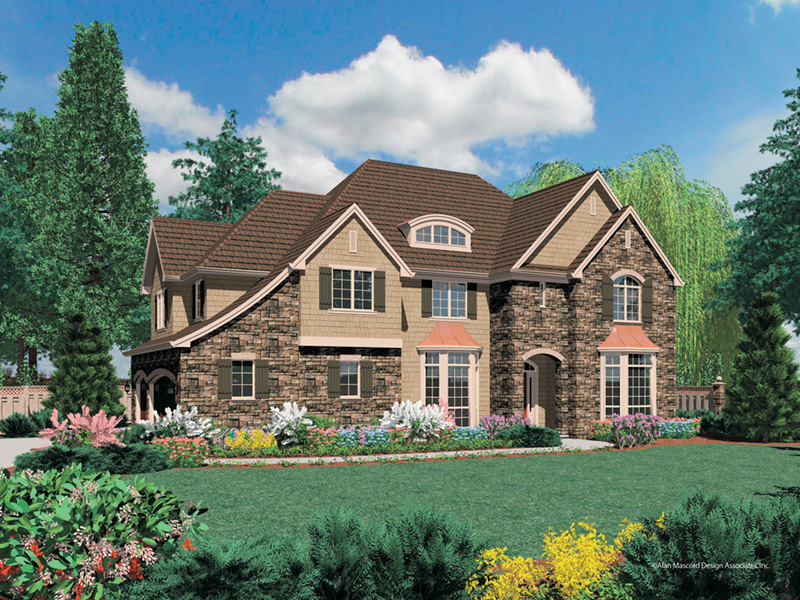 Country French House Plan Front Image - Castlton European Grandeur Home 011S-0002 - Search House Plans and More