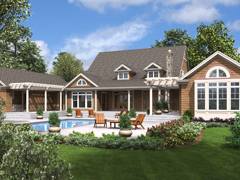 Arts & Crafts House Plan Color Image of House - Catherine Manor Cape Cod Home 011S-0005 | House Plans and More