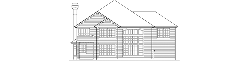 Sunbelt House Plan Rear Elevation - Swinton Traditional Home 011S-0031 - Shop House Plans and More