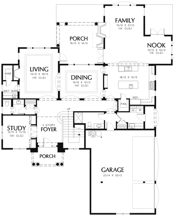 Sunbelt Home Plan First Floor 011S-0035
