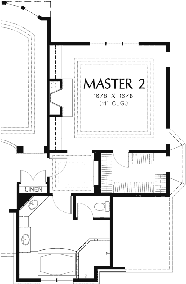 European Home Plan First Floor - Optional 011S-0038