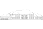 Mediterranean House Plan Rear Elevation - 011S-0051 - Shop House Plans and More