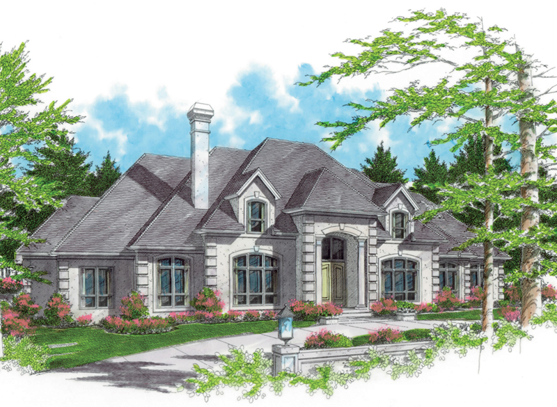 Luxury House Plan Front of Home - 011S-0056 - Shop House Plans and More