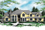 European House Plan Front of Home - 011S-0059 - Shop House Plans and More