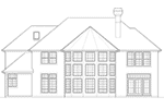Florida House Plan Rear Elevation - 011S-0060 - Shop House Plans and More
